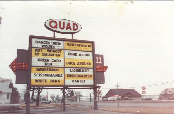 Saginaw 12 - The Quad 11 Sign - 1990 (newer photo)